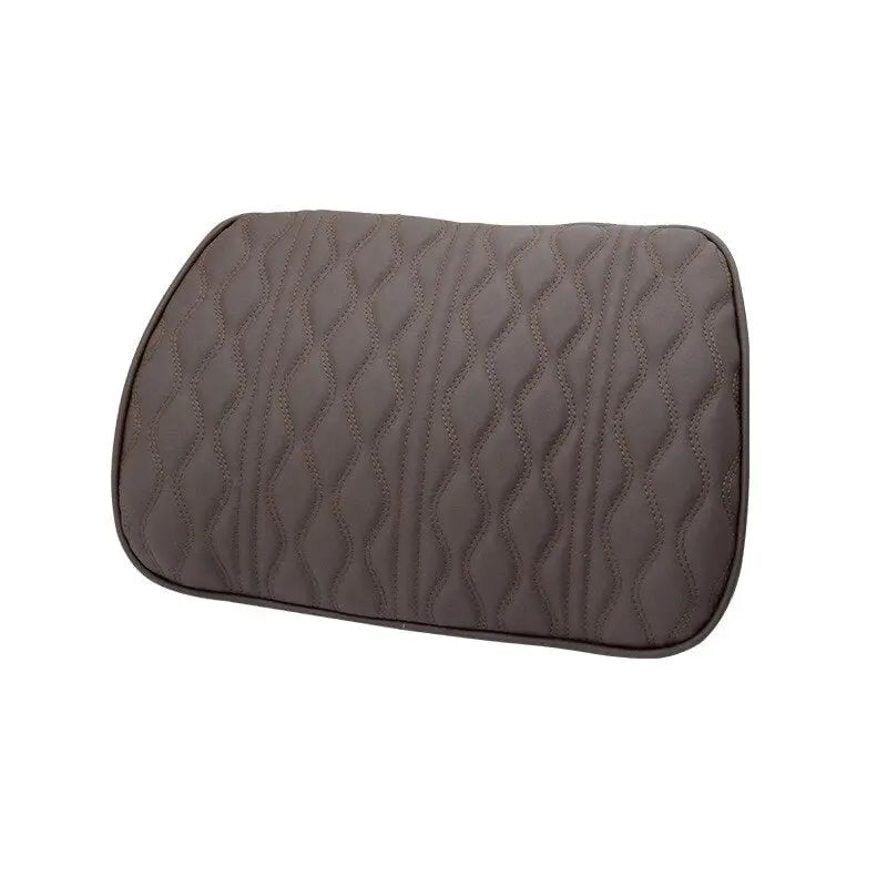 Luxury Leather Embroidered Lumbar Pillow & Neck Pillow Set Car Comfort MHRJ 